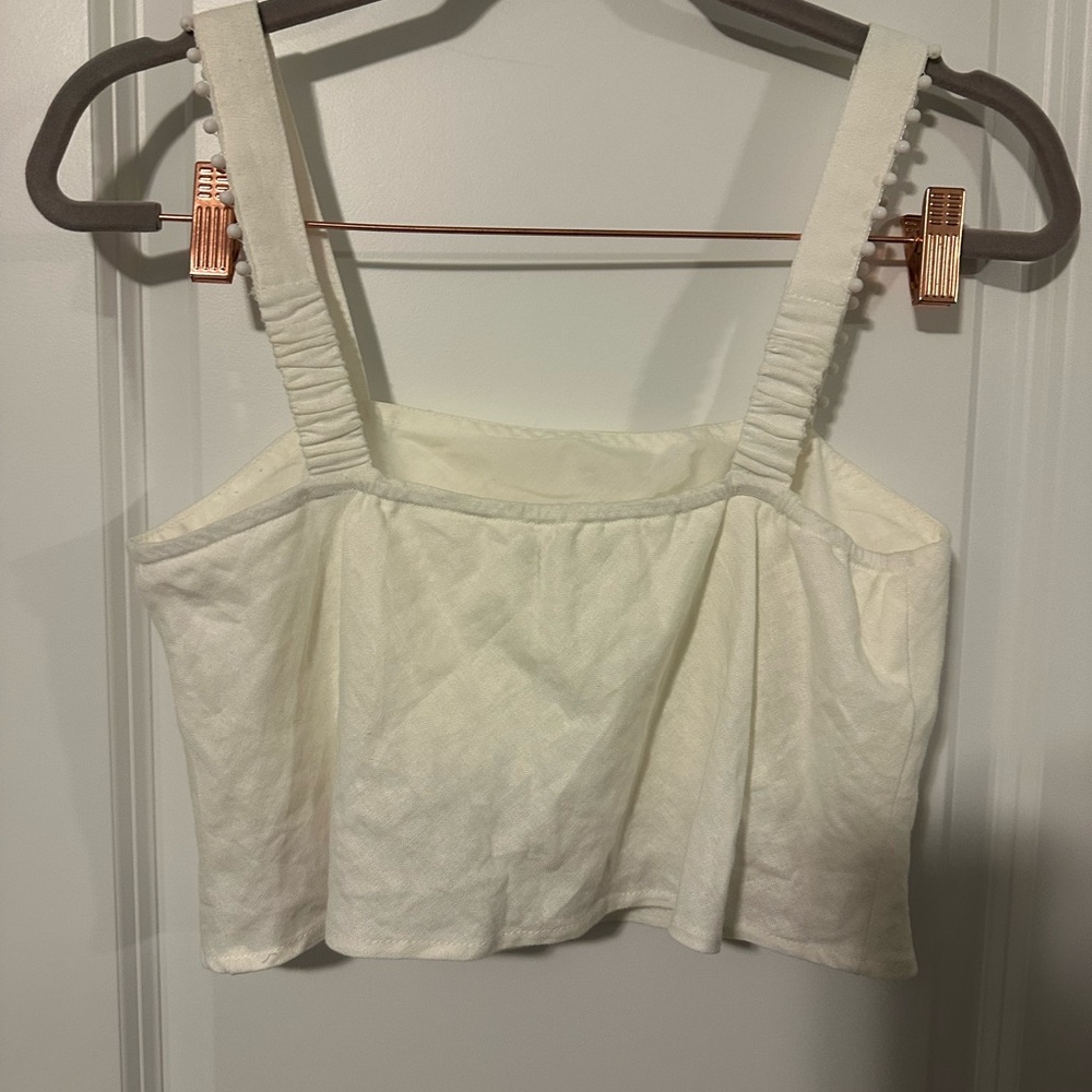 House of Harlow White Square Neck Crop Tank Top - Women - Picture 5 of 5